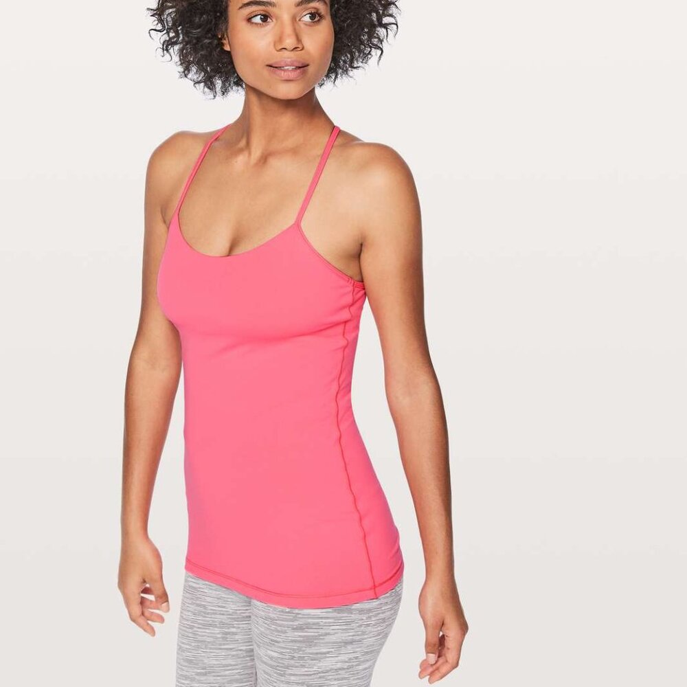 Lululemon Power Pose Tank Flash Light Tone Size 8